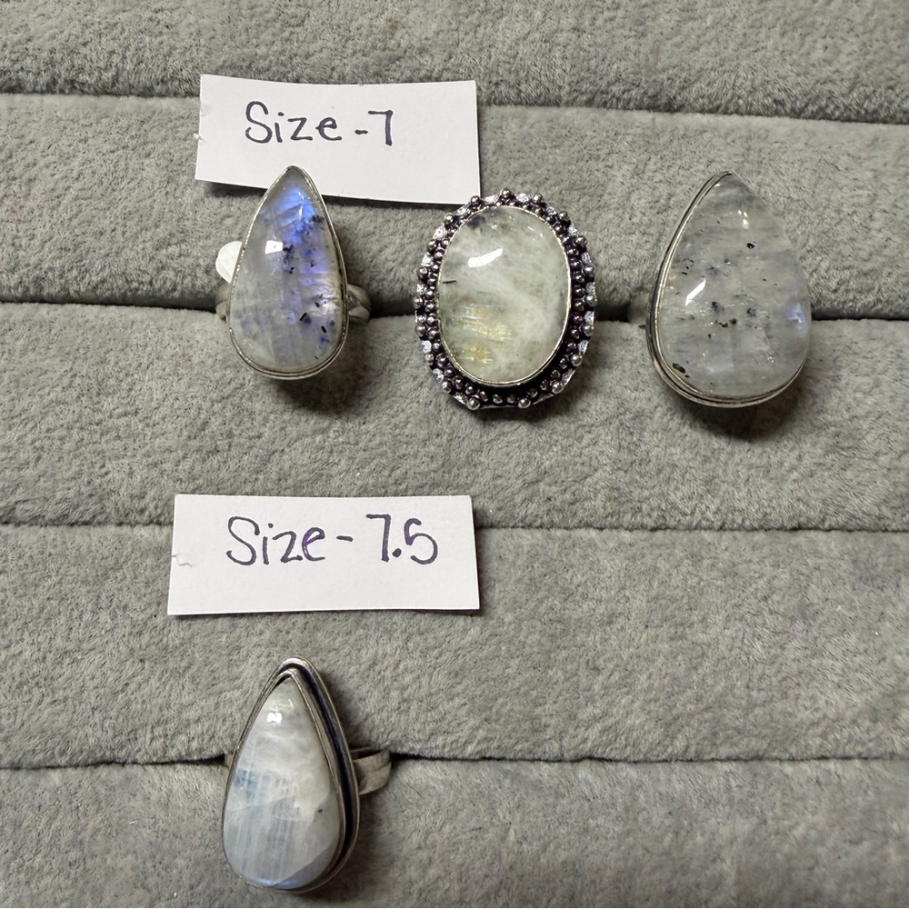 Sizes 6-9 ~Moonstone Rings - Picture 3 of 6